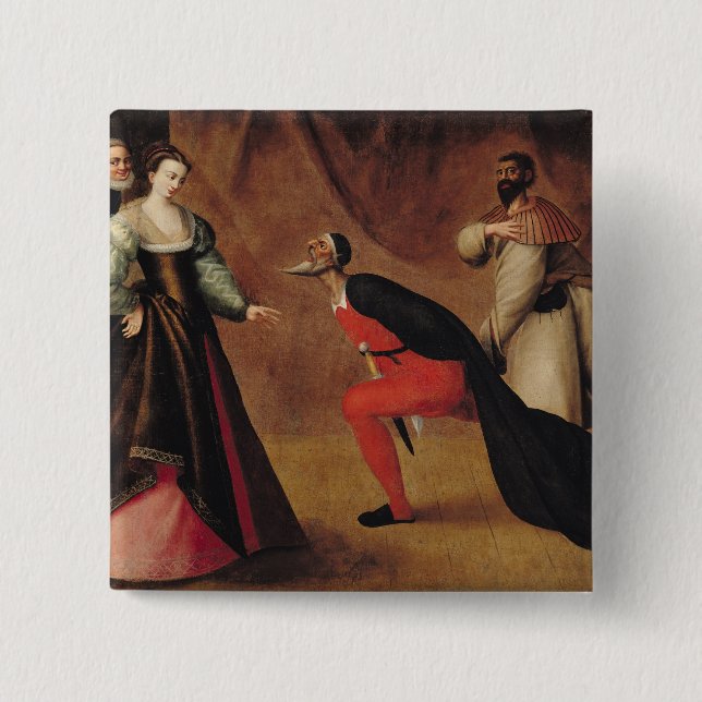 Scene from a Play 15 Cm Square Badge (Front)