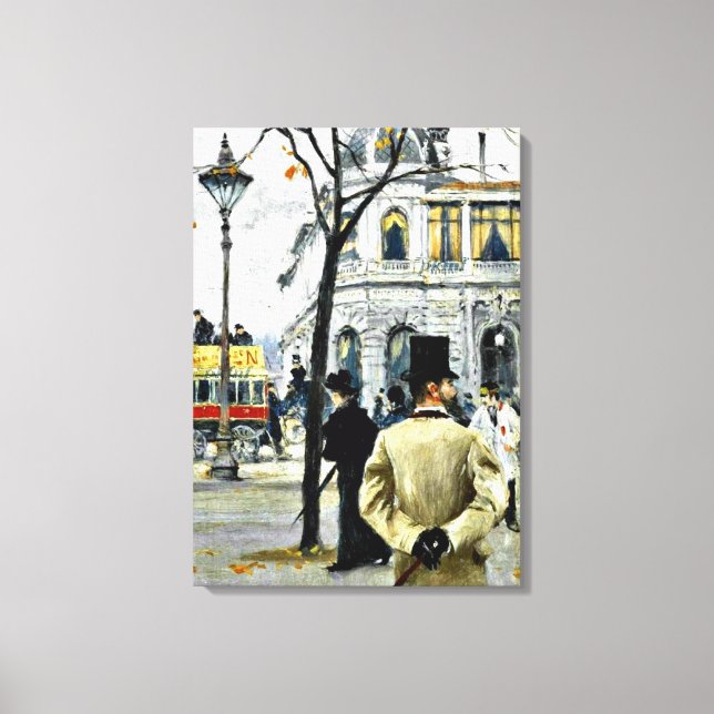 Scene from Copenhagen; Paul Gustave Fischer art Canvas Print (Front)
