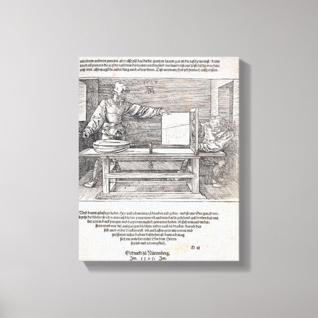 Scene from Durer's 'Course in the Art of Drawing', Canvas Print (Front)
