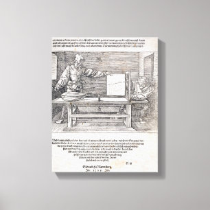 Scene from Durer's 'Course in the Art of Drawing', Canvas Print