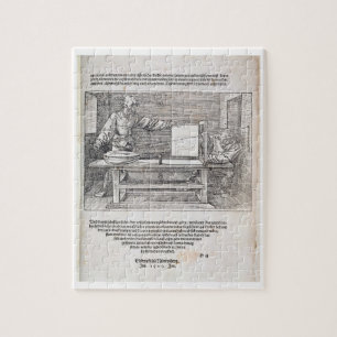 Scene from Durer's 'Course in the Art of Drawing', Jigsaw Puzzle