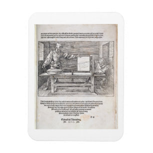 Scene from Durer's 'Course in the Art of Drawing', Magnet