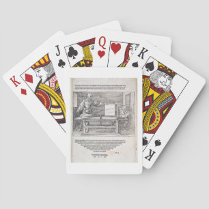 Scene from Durer's 'Course in the Art of Drawing', Playing Cards