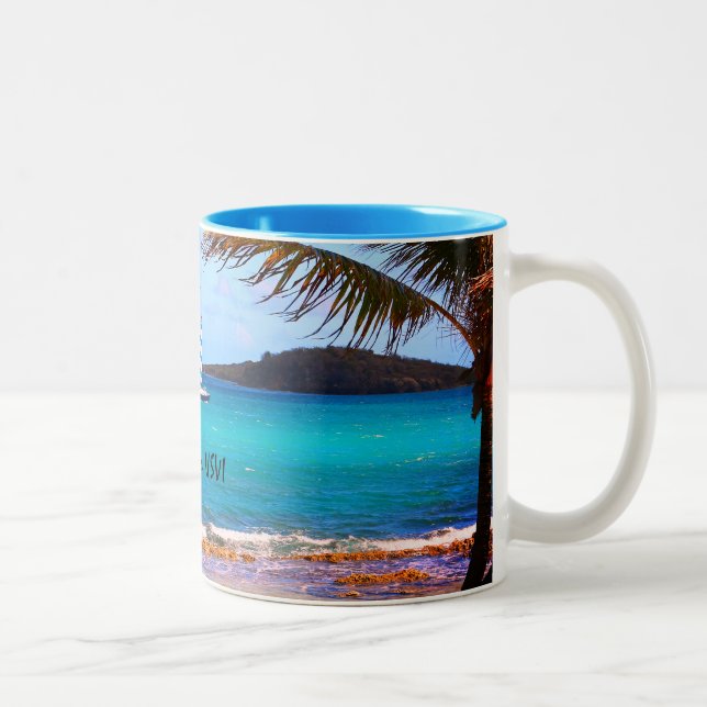 Scene from St. Croix Two-Tone Coffee Mug (Right)