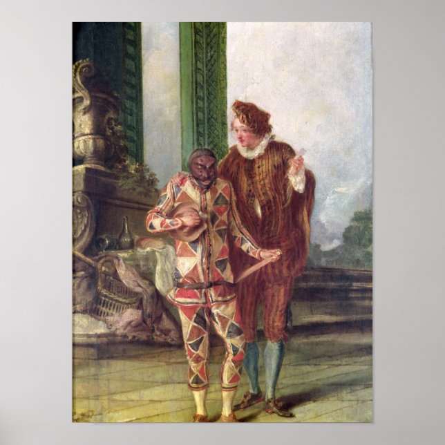 Scene from the Commedia dell'Arte Poster (Front)