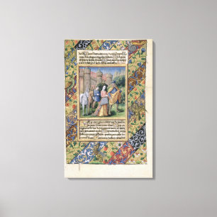 Scene from the 'Hours of Louis d'Orleans' Canvas Print