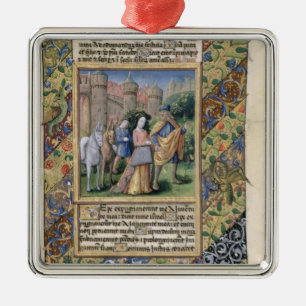 Scene from the 'Hours of Louis d'Orleans' Metal Tree Decoration
