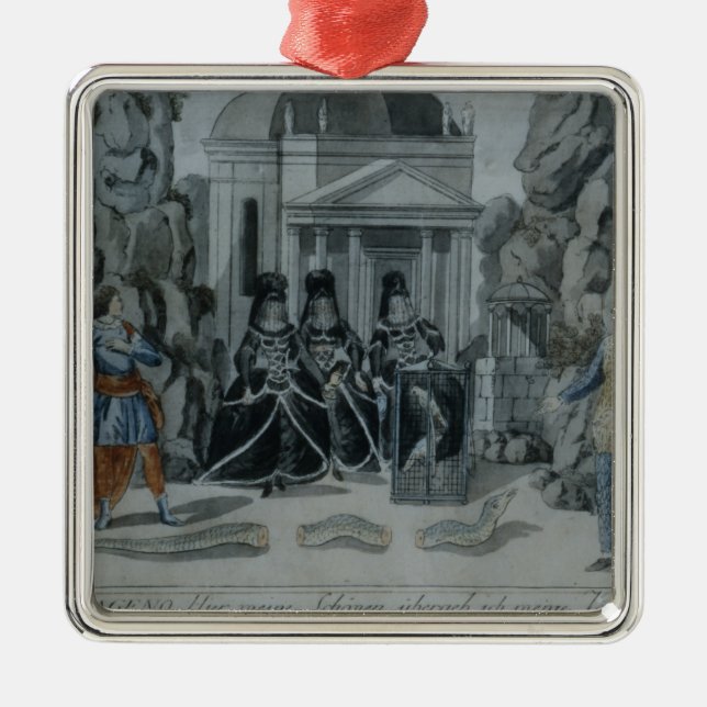 Scene from 'The Magic Flute' Metal Tree Decoration (Front)