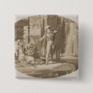 Scene from 'The Marriage of Figaro' 15 Cm Square Badge