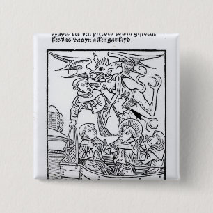 Scene from 'The Navigation of St. Brendan' 15 Cm Square Badge