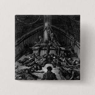 Scene from 'The Rime of the Ancient Mariner' 3 15 Cm Square Badge