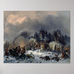 Scene from the Russian-French War in 1812 Poster