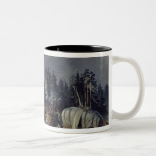 Scene from the Russian-French War in 1812 Two-Tone Coffee Mug