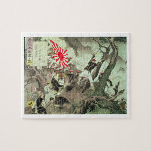 Scene from the Sino-Japanese War in Korea (wood bl Jigsaw Puzzle
