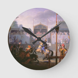 Scene of a Tournament in the Fourteenth Century, 1 Round Clock