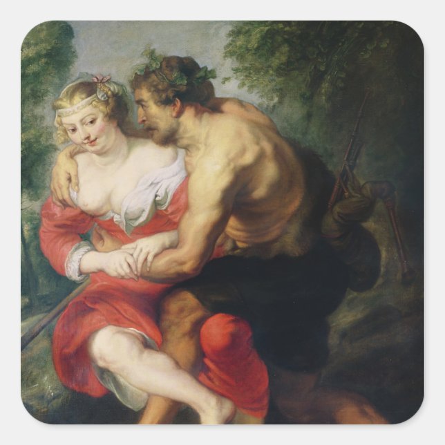 Scene of Love or, The Gallant Conversation Square Sticker (Front)