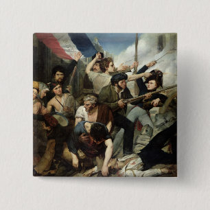 Scene of the 1830 Revolution 15 Cm Square Badge