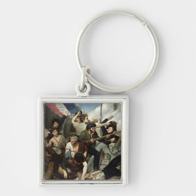 Scene of the 1830 Revolution Key Ring (Front)