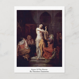 Scene Of The Harem By Theodore Chasseriau Postcard