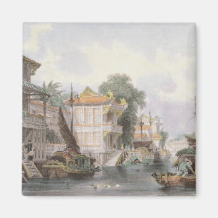 Scene on the Horan Canal near Canton, c.1850 (colo Magnet