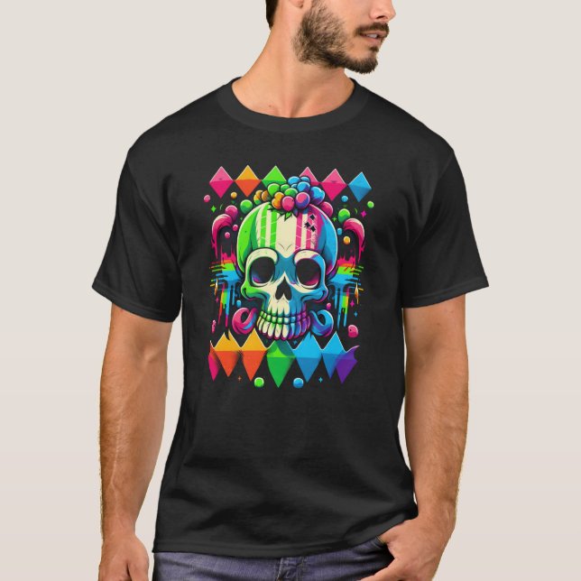 Scenecore Aesthetic Scene Kid Skull Goth Still Emo T-Shirt (Front)