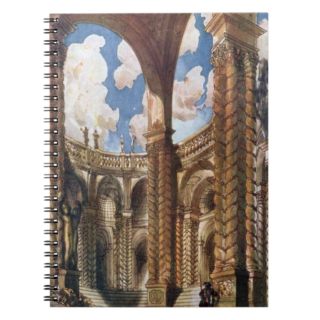 Scenery design for the Betrothal, from Sleeping Be Spiral Notebook (Front)