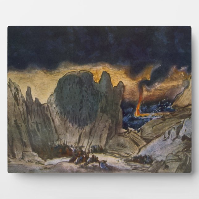 Scenery design from Phedre, 1917 (colour litho) Plaque (Front)