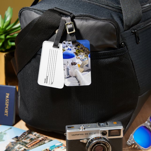 Scenery  in Oia Luggage Tag (Front & Back)