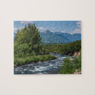 Scenery of summer rugged mountain river jigsaw puzzle