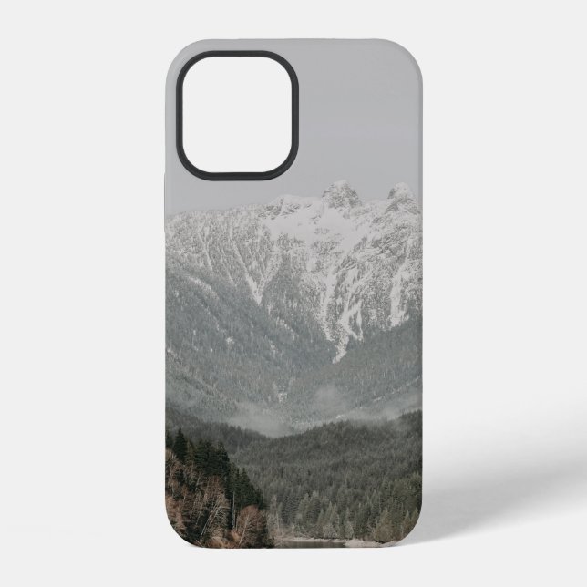 SCENERY OF TREES AND MOUNTAIN iPhone CASE (Back)