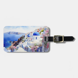 Scenery Oia Santorini Luggage Tag