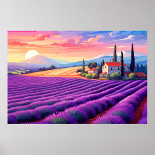 Scenery Panoramic Prairie Landscape Nature Poster