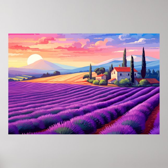 Scenery Panoramic Prairie Landscape Nature Poster (Front)