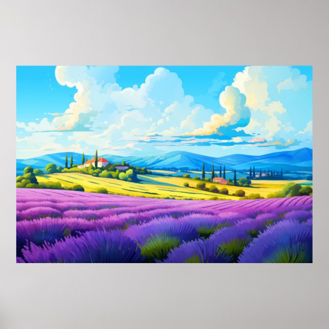 Scenery Panoramic Prairie Landscape Nature Poster (Front)