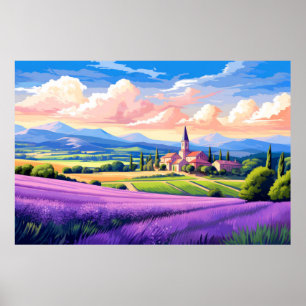 Scenery Panoramic Prairie Landscape Nature Poster