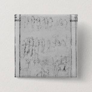 Scenes from the Life of a Saint, detail 15 Cm Square Badge