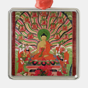 Scenes from the life of Buddha Metal Tree Decoration