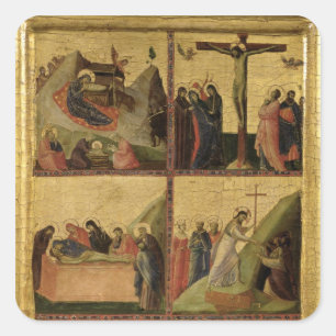 Scenes from the Passion (panel) Square Sticker