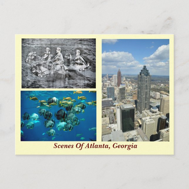 Scenes of Atlanta, Georgia Postcard (Front)