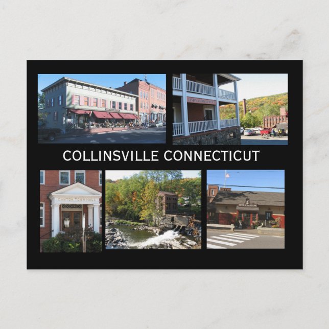 Scenes of Collinsville Connecticut Postcard (Front)