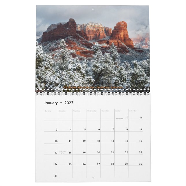 Scenes of the Southwest 2014 Calendar (Jan 2027)