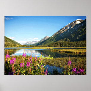 Scenic Alaska, Labelled Poster