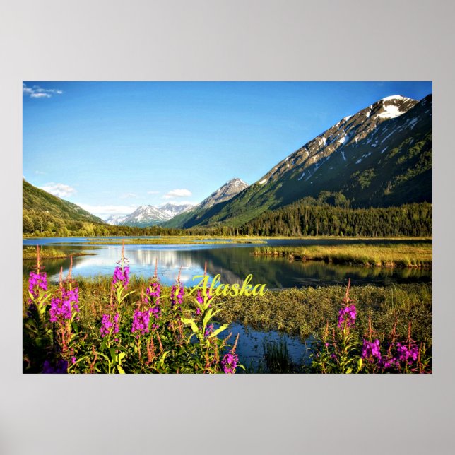 Scenic Alaska, Labelled Poster (Front)