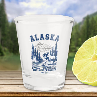 Scenic Alaska Nature and Moose Design Shot Glass
