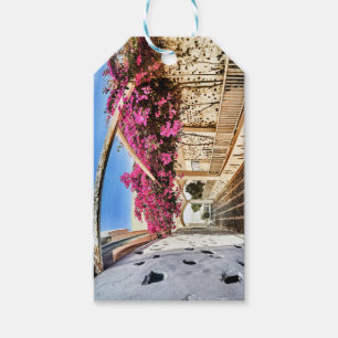 Scenic Alleyway in Santorini, Greece Gift Tags
