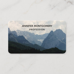 Scenic Alpine Mountains Nature Photo Business Card