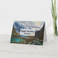 Scenic Alpine Mountains Photo Birthday