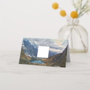 Scenic Alpine Mountains Photo Place Card