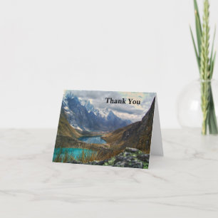 Scenic Alpine Mountains Photo Thank You Card