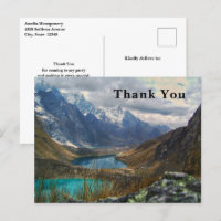 Scenic Alpine Mountains Photo Thank You